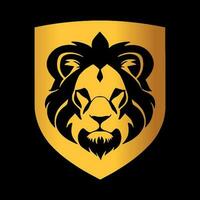 Lion logo vecteur Facile noir