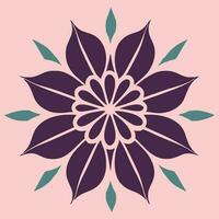 fleur logo vecteur Facile abstrait plat mandala tatouage plante Couleur fleur fleuron Floraison pochoir