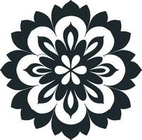 fleur logo vecteur Facile abstrait plat mandala tatouage plante Couleur fleur fleuron Floraison pochoir