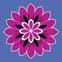 fleur logo vecteur Facile abstrait plat mandala tatouage plante Couleur fleur fleuron Floraison pochoir