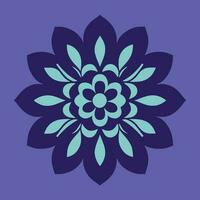 fleur logo vecteur Facile abstrait plat mandala tatouage plante Couleur fleur fleuron Floraison pochoir