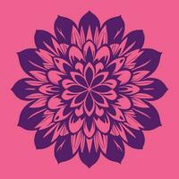 fleur logo vecteur Facile abstrait plat mandala tatouage plante Couleur fleur fleuron Floraison pochoir