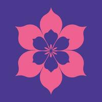 fleur logo vecteur Facile abstrait plat mandala tatouage plante Couleur fleur fleuron Floraison pochoir