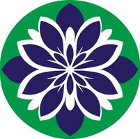 fleur logo vecteur Facile abstrait plat mandala tatouage plante Couleur fleur fleuron Floraison pochoir