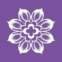 fleur logo vecteur Facile abstrait plat mandala tatouage plante Couleur fleur fleuron Floraison pochoir