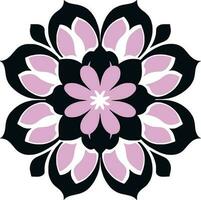 fleur logo vecteur Facile abstrait plat mandala tatouage plante Couleur fleur fleuron Floraison pochoir