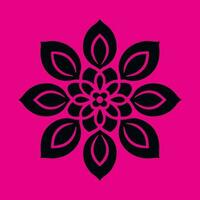 fleur logo vecteur Facile abstrait plat mandala tatouage plante Couleur fleur fleuron Floraison pochoir