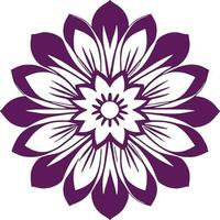 fleur logo vecteur Facile abstrait plat mandala tatouage plante Couleur fleur fleuron Floraison pochoir