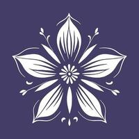 fleur logo vecteur Facile abstrait plat mandala tatouage plante Couleur fleur fleuron Floraison pochoir