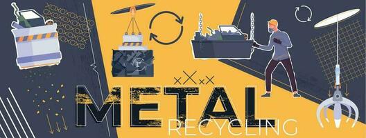 métal recyclage collage composition vecteur