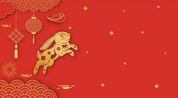 carte de voeux de nouvel an chinois vecteur