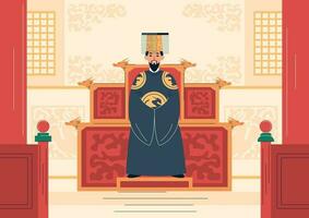 Oriental Roi trône composition vecteur