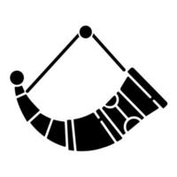 icône de glyphe noir de cornes à boire vecteur