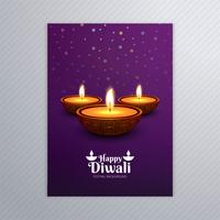 Belle brochure pour le modèle coloré de diwali diwali vecteur