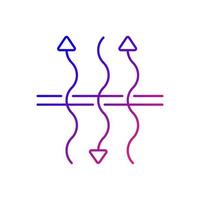 icône de vecteur linéaire dégradé tissu respirant