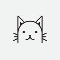 tête de chat mignon logo de dessin animé tête de chat bon pour les produits liés aux soins des chats vecteur