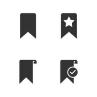illustration vectorielle du symbole d'icône de signet vecteur