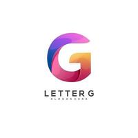 lettre g logo coloré design abstrait vecteur