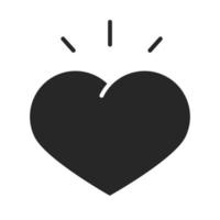 don charité bénévole aide social coeur amour silhouette style icône vecteur