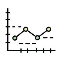 ligne de diagramme d'analyse d'algèbre de l'école d'enseignement des mathématiques et icône de style de remplissage vecteur