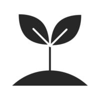 don charité bénévole aide sociale croissance plante silhouette style icône vecteur