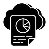 icône de conception modifiable d'analyse cloud vecteur