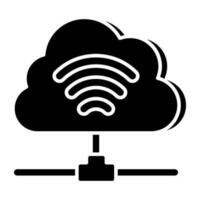 icône de conception parfaite du cloud wifi vecteur