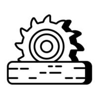 icône de conception modifiable de scie circulaire vecteur