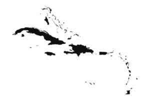 abstrait silhouette Caraïbes Facile carte vecteur