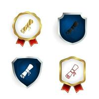 abstrait certificat diplôme badge et étiquette collection vecteur