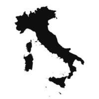 abstrait silhouette Italie Facile carte vecteur