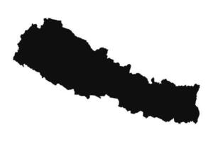 abstrait silhouette Népal Facile carte vecteur