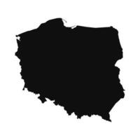 abstrait silhouette Pologne Facile carte vecteur