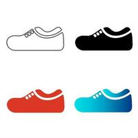 abstrait des sports chaussure silhouette illustration vecteur