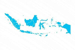 plat conception carte de Indonésie avec détails vecteur