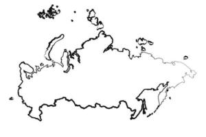 main tiré doublé Russie Facile carte dessin vecteur