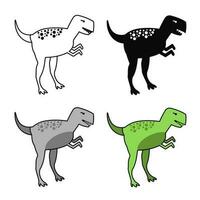 abstrait plat gorgosaure dinosaure silhouette illustration vecteur