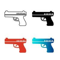 abstrait pistolet pistolet silhouette illustration vecteur