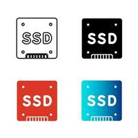 abstrait ssd espace de rangement conduire silhouette illustration vecteur