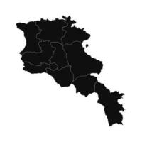 abstrait Arménie silhouette détaillé carte vecteur