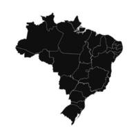 abstrait Brésil silhouette détaillé carte vecteur