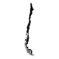 abstrait Chili silhouette détaillé carte vecteur