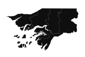 abstrait Guinée Bissau silhouette détaillé carte vecteur