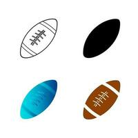 abstrait le rugby Balle silhouette illustration vecteur