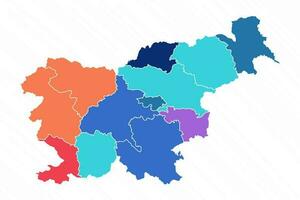 multicolore carte de slovénie avec les provinces vecteur