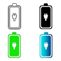 abstrait mise en charge une batterie silhouette illustration vecteur