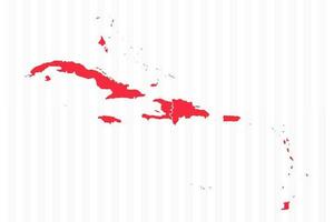 États carte de Caraïbes avec détaillé les frontières vecteur