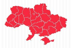 États carte de Ukraine avec détaillé les frontières vecteur