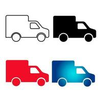 abstrait livraison un camion silhouette illustration vecteur