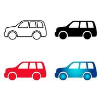 abstrait famille voiture silhouette illustration vecteur